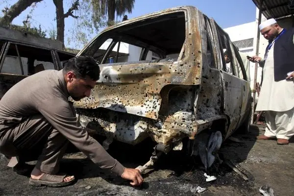 حمله انتحاری در پیشاور پاکستان