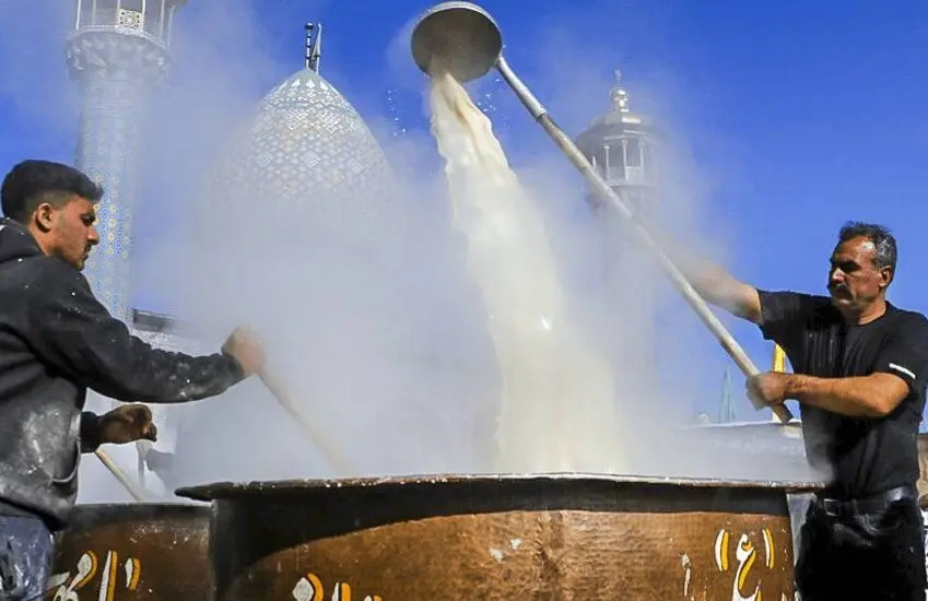 تصاویر؛ پخت ۲۰ تُن سمنو شیرازی