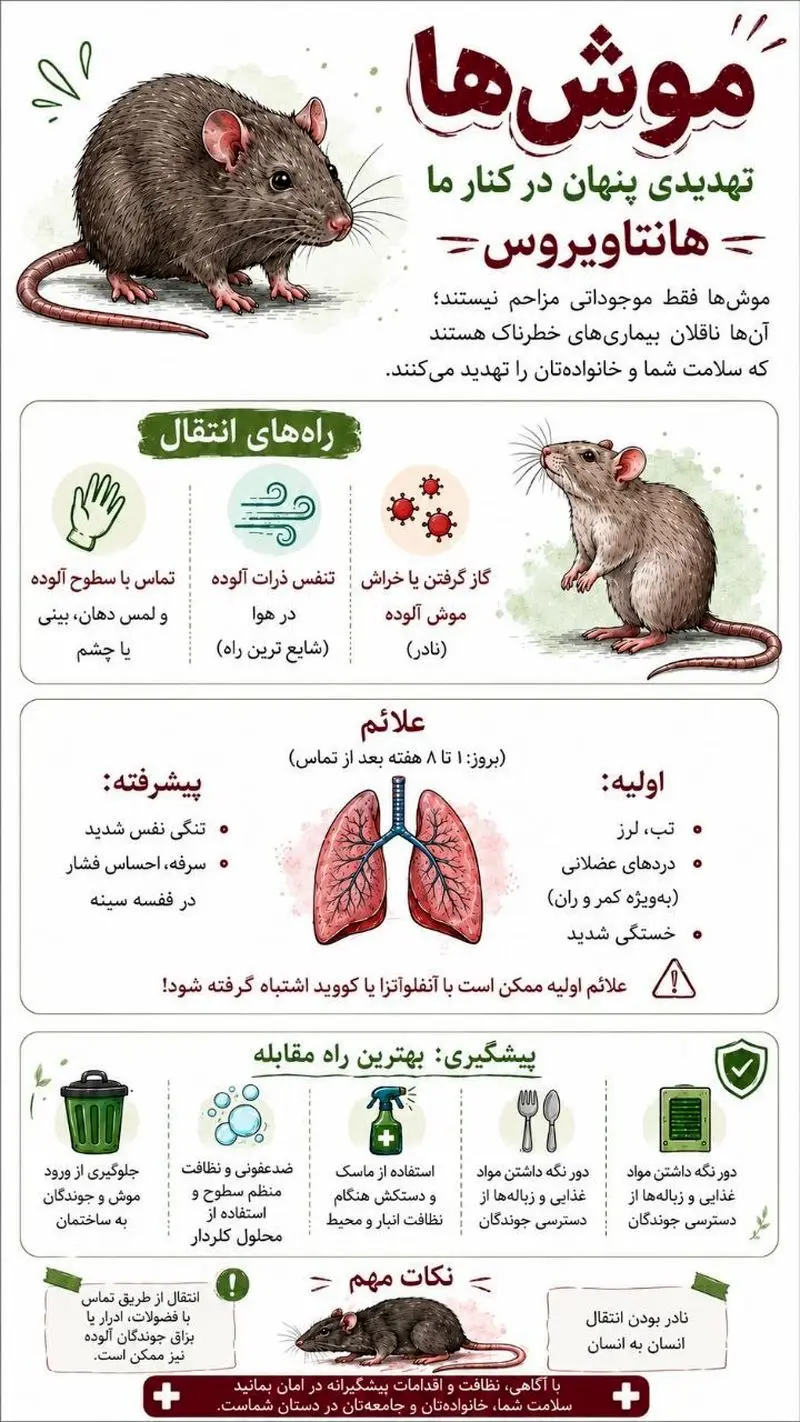 اینفوگرافی هانتا ویروس
