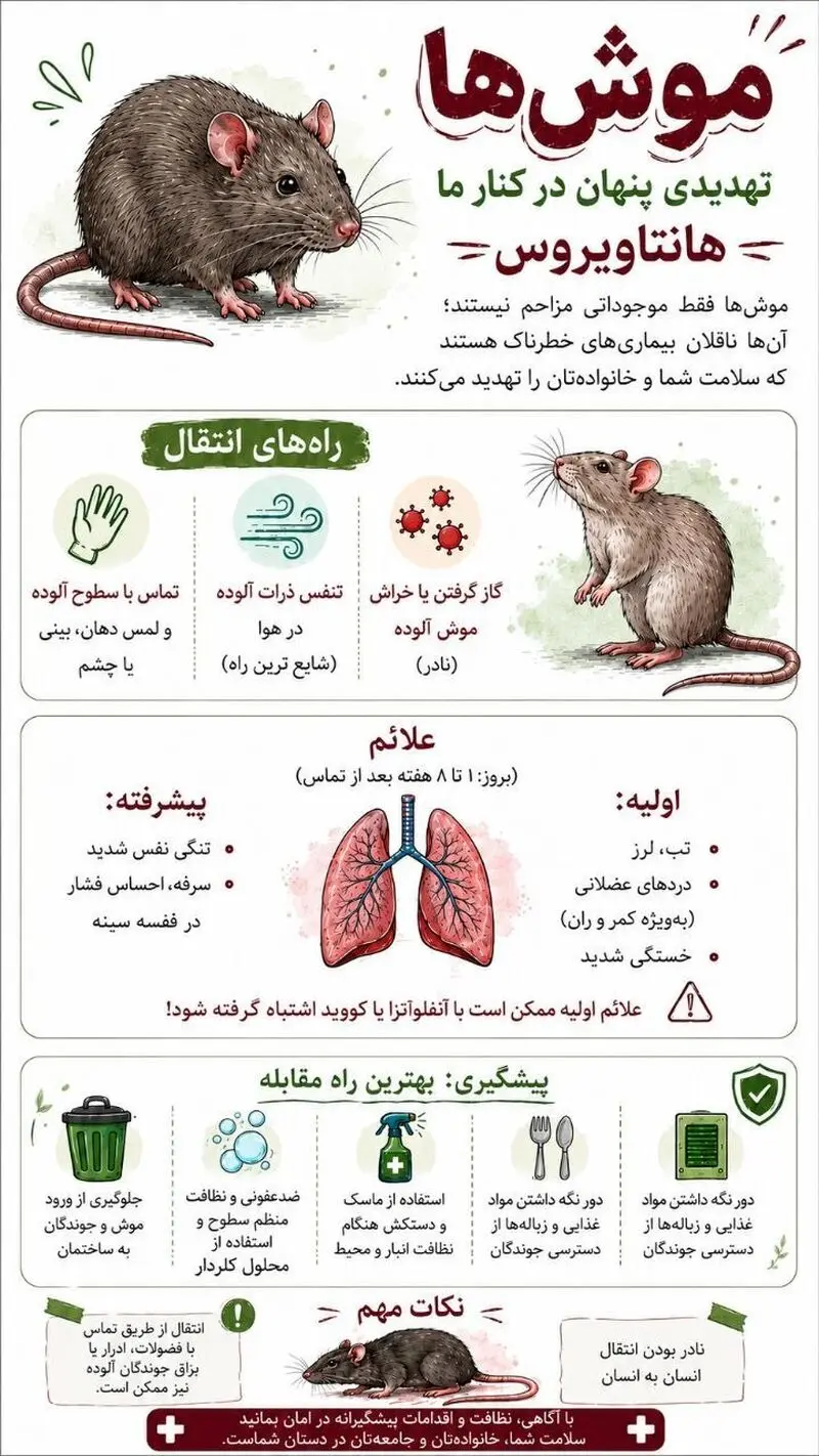 اینفوگرافی هانتا ویروس