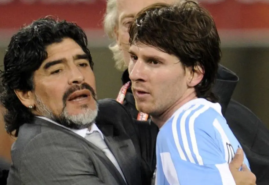 تصویر؛ استوری دلتنگی مسی برای مارادونا