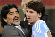 تصویر؛ استوری دلتنگی مسی برای مارادونا