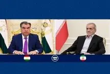 گفتگوی تلفنی پزشکیان با همتای تاجیکستانی