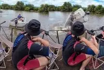 اسب‌ آبی خشمگین قایق را سرنگون کرد