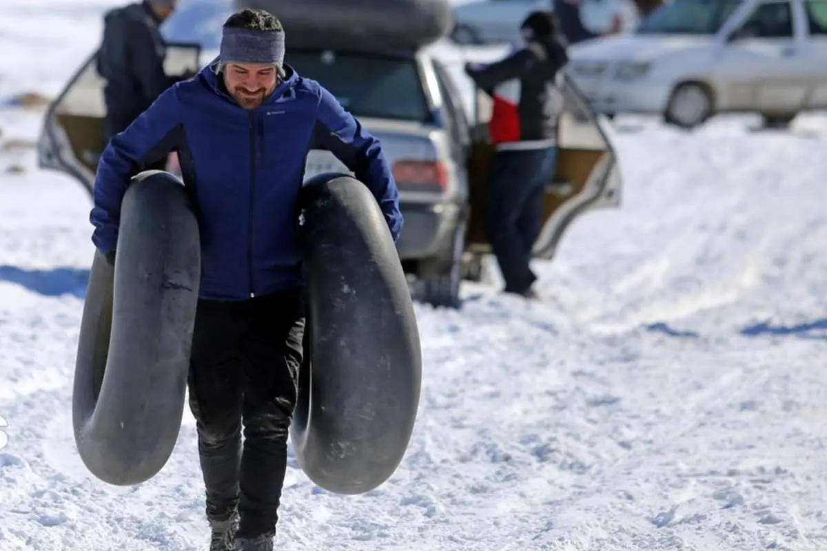 تصاویر؛ تیوب‌سواری در ارتفاعات بجنورد