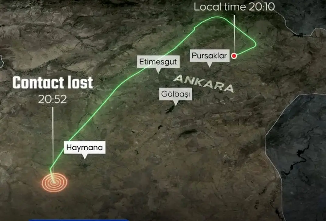 محل سقوط هواپیمای حامل فرمانده ارتش لیبی