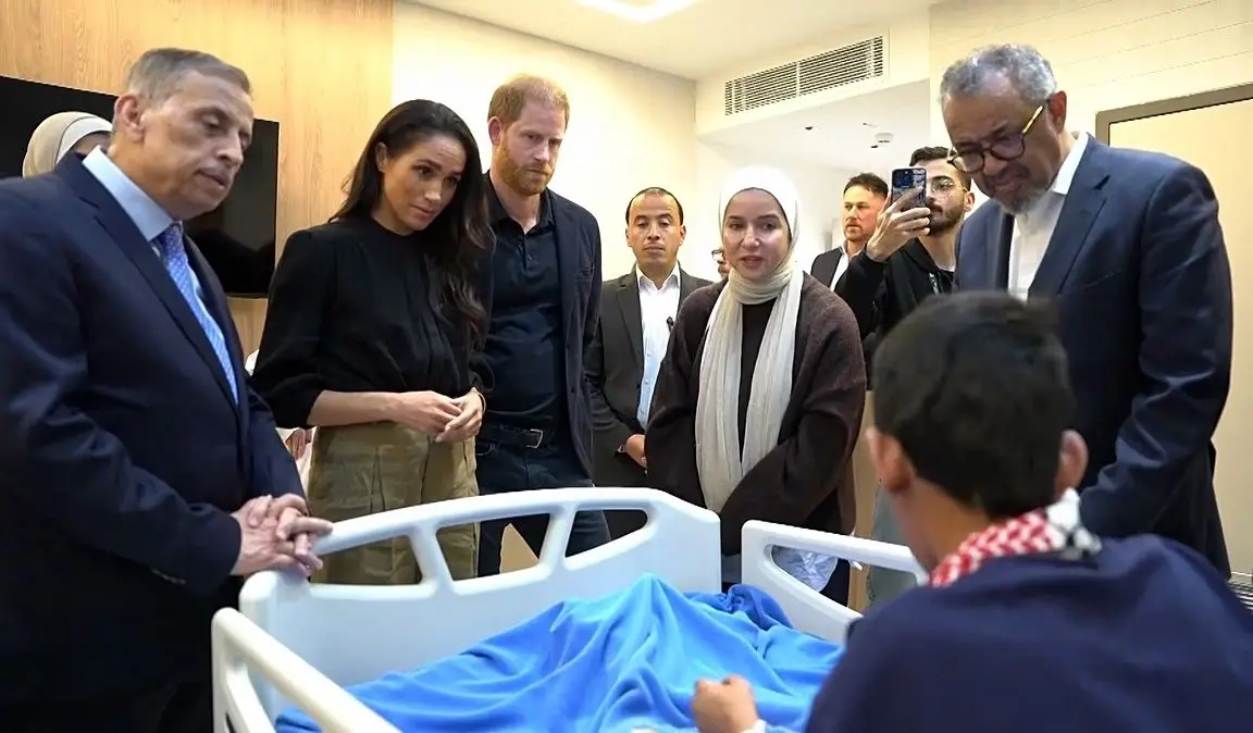 دیدار شاهزاده هری و همسرش با جنگ‌زدگان غزه