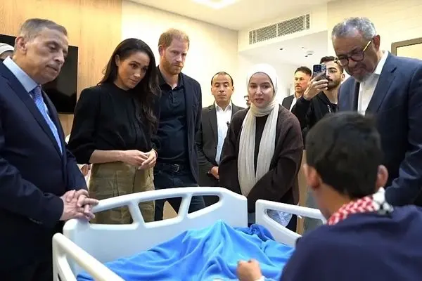 دیدار شاهزاده هری و همسرش با جنگ‌زدگان غزه