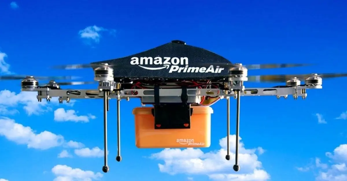 سقوط پهپاد تحویل مرسوله آمازون