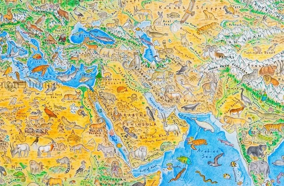 تصاویر؛ شاهکار دست‌کشیده از سیاره‌ای بدون سیاست، فقط حیات وحش