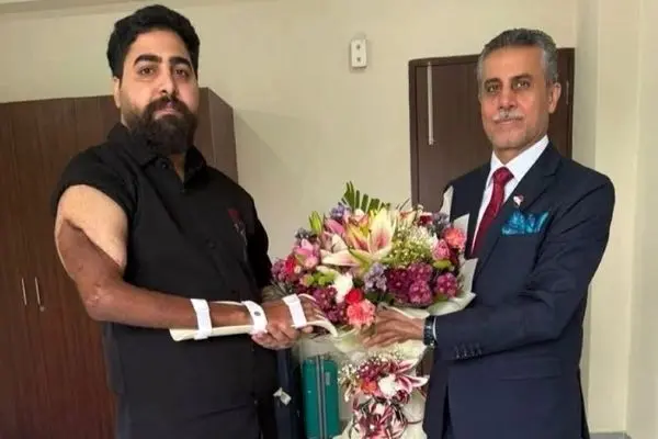 دست یک هندی به بدن نظامی عراقی پیوند زده شد
