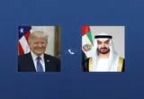 گفتگوی تلفنی رئیس امارات با ترامپ 
