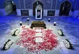 آیت‌الله سبحانی کنار مزار رهبر شهید انقلاب