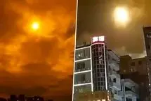 ببینید؛ گلوله آتشین بزرگ آسمان چین را روشن کرد