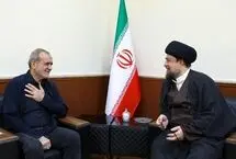 تصاویر؛ دیدار پزشکیان با سیدحسن خمینی