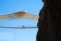 تصاویر؛ پل معلق «ورگه‌سران»، نوآوری ایرانی در ارتفاع ۱۰۰ متری
