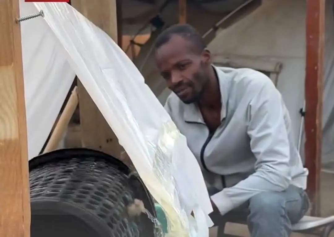 ماشین لباسشویی خلاقانه یک فلسطینی