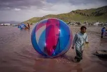 تصاویر؛ دریاچه مهارلو صورتی شد