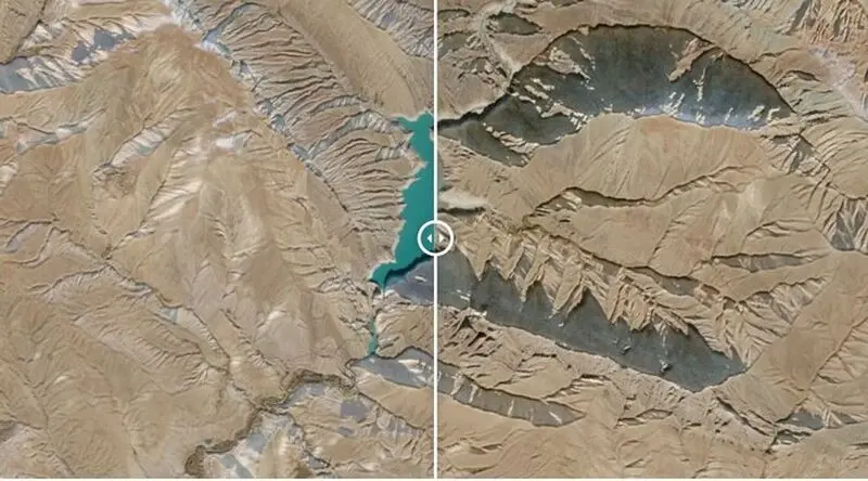 تصویر ماهواره‌ای از خشکسالی ایران