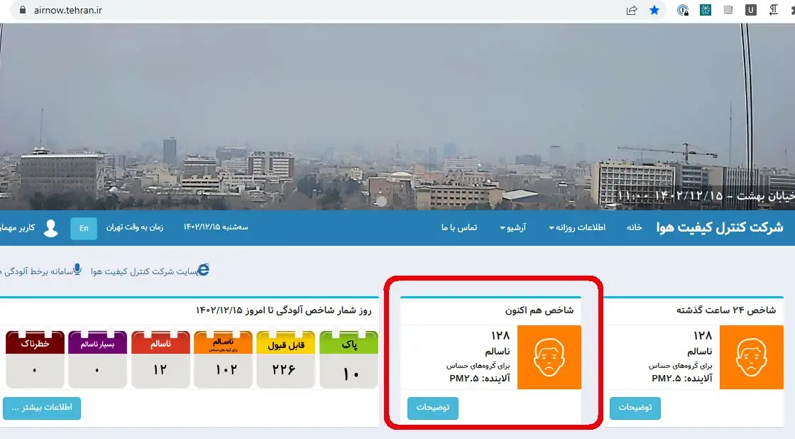چرا آمار سایت‌های خارجی درباره آلودگی هوای تهران با داده‌های رسمی داخلی متفاوت است؟