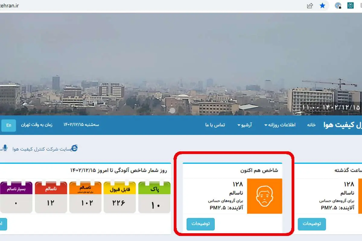 چرا آمار سایت‌های خارجی درباره آلودگی هوای تهران با داده‌های رسمی داخلی متفاوت است؟