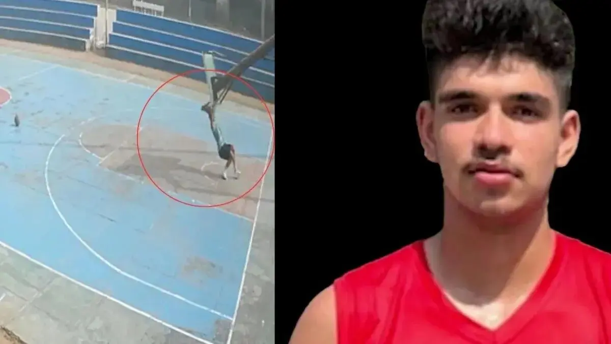 مرگ دلخراش ورزشکار نوجوان پس از آویزان شدن از سبد بسکتبال