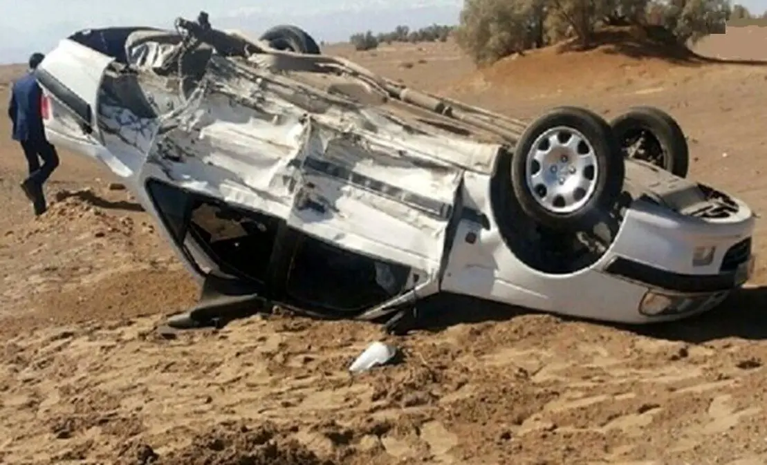 واژگونی خودروی پژو پارس با ۷ مصدوم در یزد