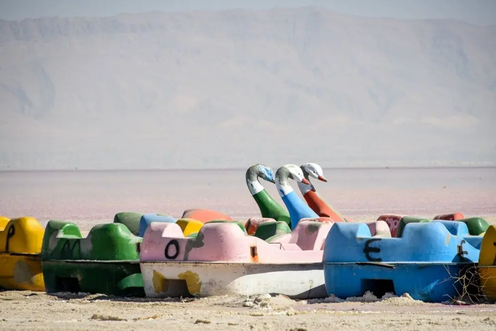 تصاویر؛ خشک شدن دریاچه مهارلو