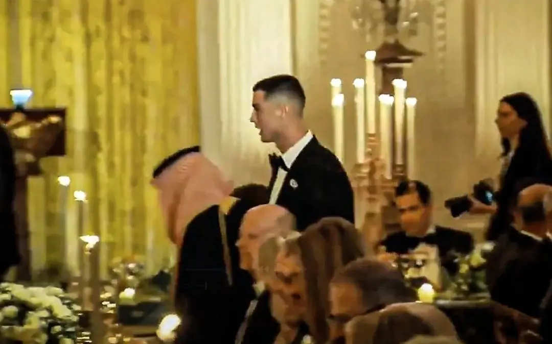 رونالدو و نامزدش در ضیافت شام ترامپ و ملانیا