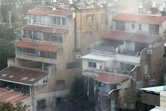 آسمان شمال اسرائیل پس از حمله موشکی ایران