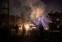 تصاویری از حجم تخریب در میدان نیلوفر تهران 