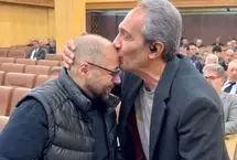 بوسه خشایار راد به پیشانی مازیار لرستانی 