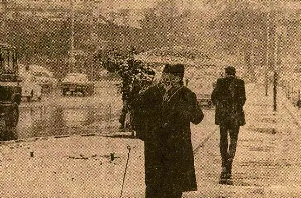 آبان ۱۳۵۴، پس از ۱۹۰ روز بی‌بارشی در تهران برف بارید