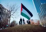 ببینید؛ پرچم فلسطین در لندن بالا رفت