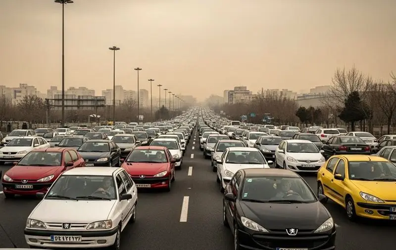 تهران ترافیک آلودگی هوا ماشین خودرو
