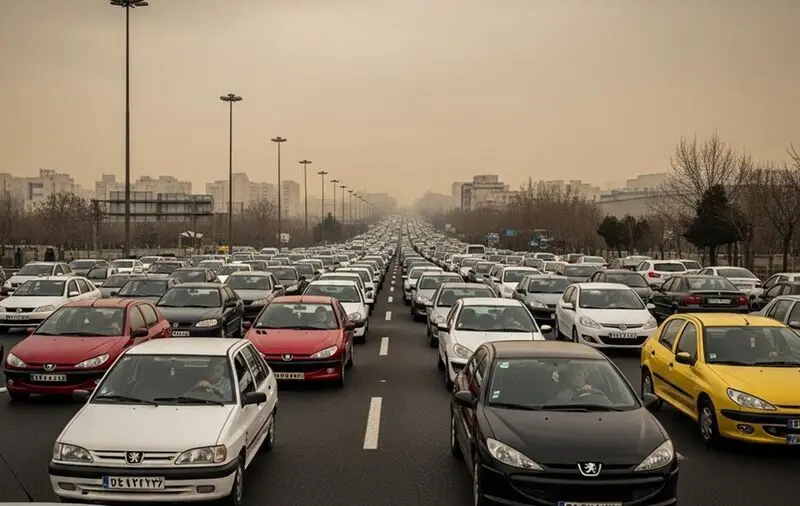 تهران ترافیک آلودگی هوا ماشین خودرو