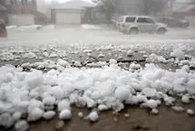 بارش تگرگ به اندازه توپ گلف در تگزاس