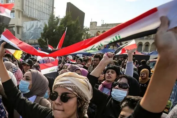 تظاهرات زنان عراقی در حمایت از ایران