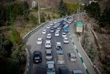 تصاویری از ترافیک سنگین جاده چالوس در روزهای پایانی تابستان