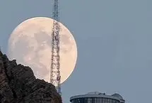 طلوع ماه برفراز رصدخانه کاسین خرم آباد