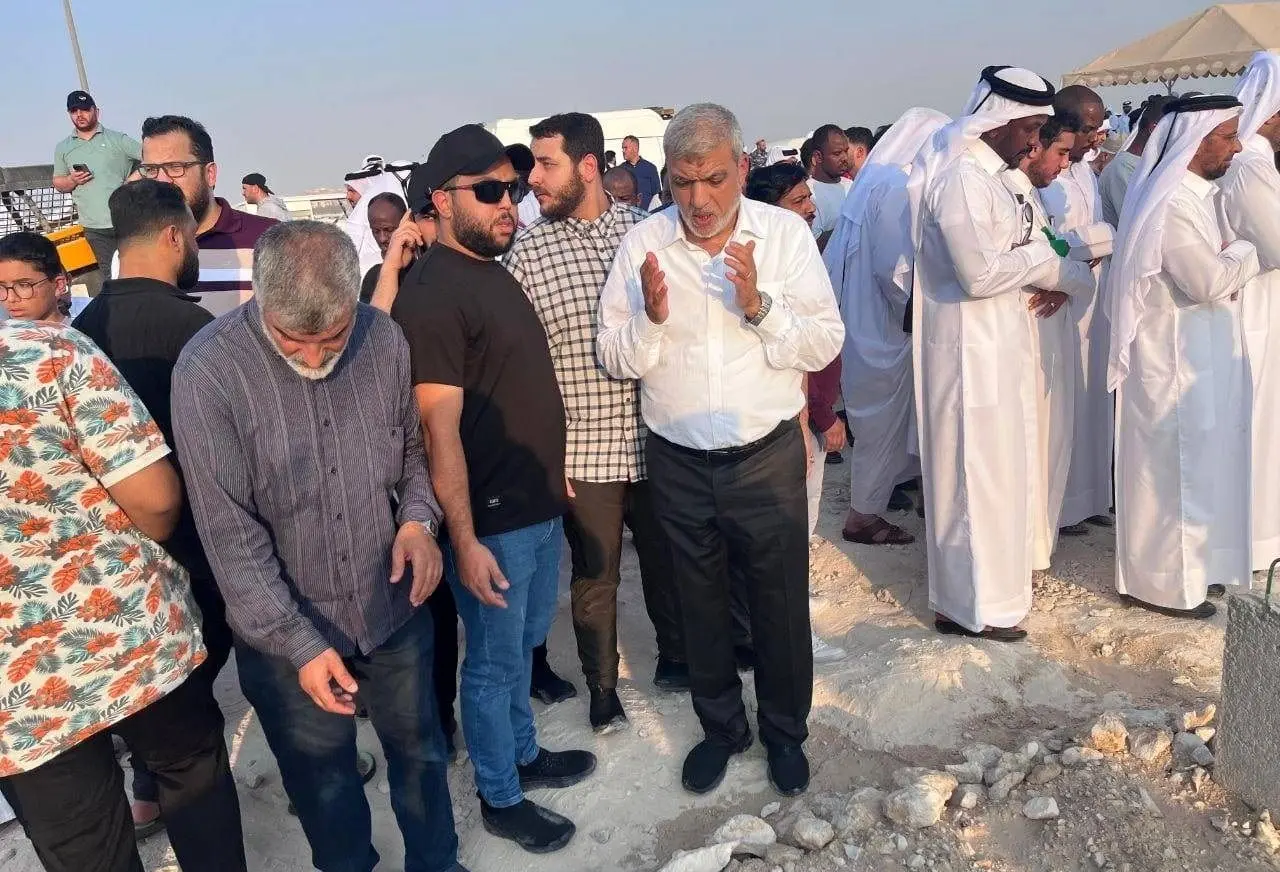 ببینید؛ حضور رهبران حماس در مراسم ترحیم شهدای حمله اسرائیل 