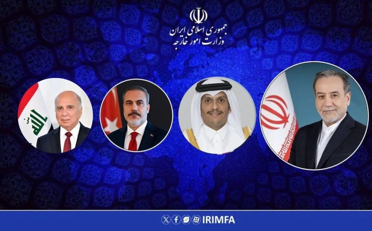 گفتگوی تلفنی عراقچی با همتایان ترکیه‌ای، قطری و عراقی