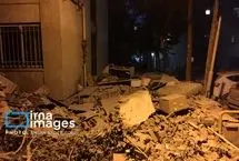 تصویر؛ ریزش یک ساختمان در تهران بعد از حمله اسرائیل