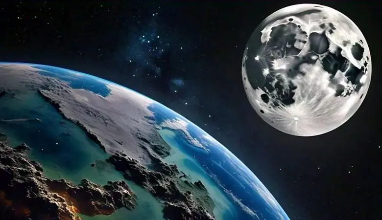  تایم لپس زیبا از طلوع زمین بر فراز ماه 