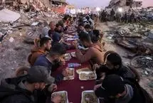 نخستین سحری جمعی آوارگان فلسطینی در غزه