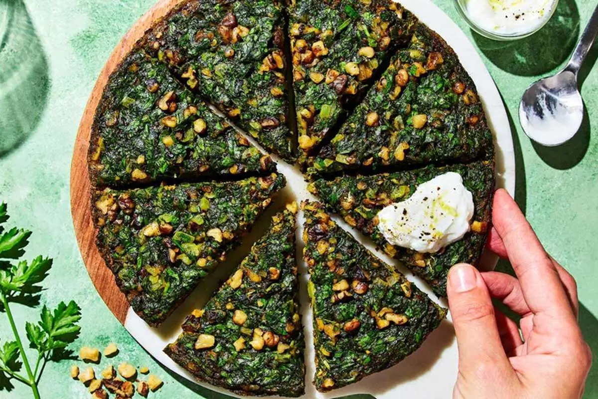 طرز تهیه کوکوی لوبیا سبز هفت پیکر تبریز