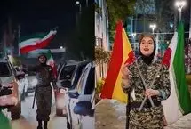ببینید؛ دختر یونیفرم پوش تجمعات شبانه خبرساز شد