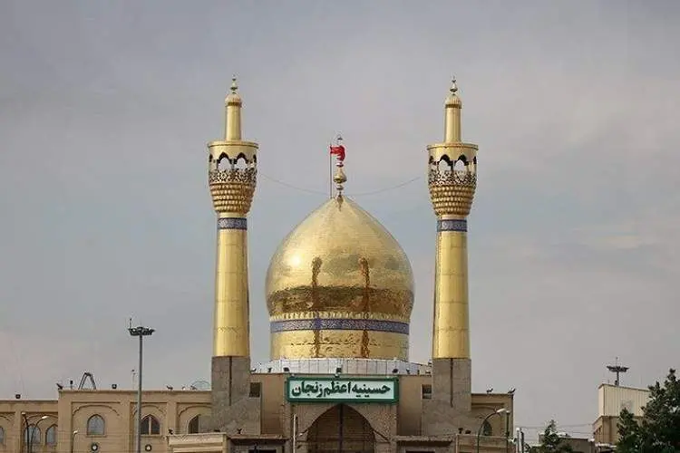 وضعیت حسینیه اعظم زنجان پس از حمله بامدادی ۱۱ فروردین
