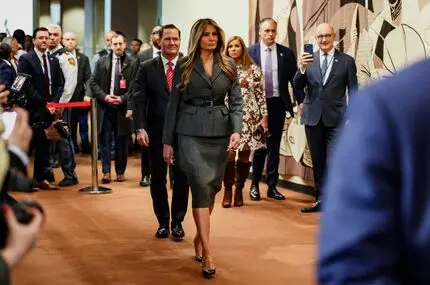  ملانیا ترامپ با همسران رهبران چند کشور دیدار کرد