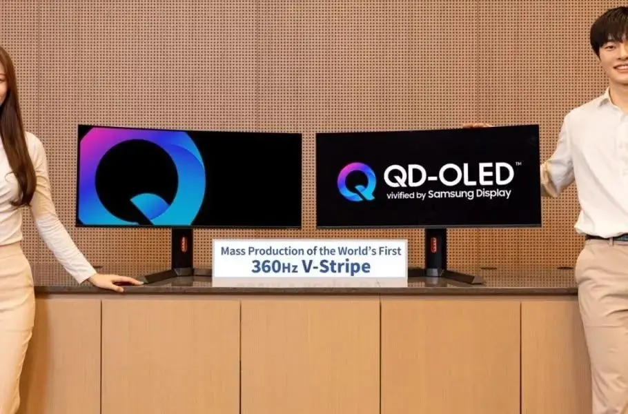 سامسونگ از پنل QD-OLED جدید با وضوح و روشنایی شگفت‌انگیز رونمایی کرد